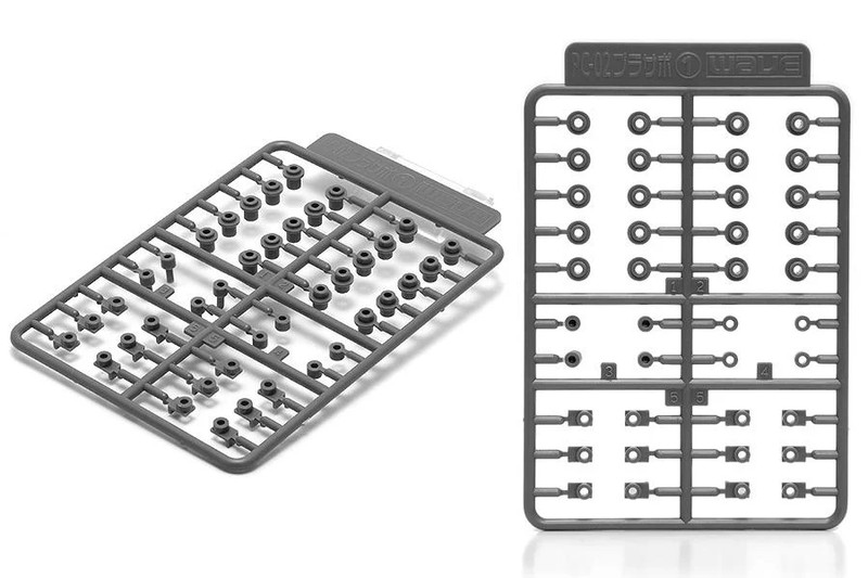 Wave PLASTIC SUPPORT PARTS 1 PC-02 - Polycaps for Movable Mecha Joints 2mm